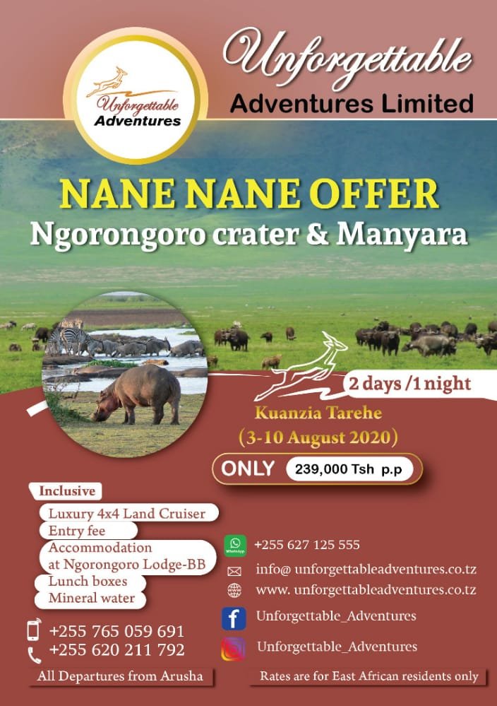 Nanenane Offer Ngorongoro Crater and Manyara